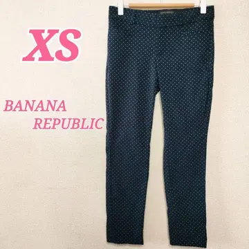 BANANA REPUBLIC SLOAN CROP XS 네이비 도트 무늬