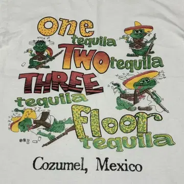 유로 코튼 그래픽 T 데킬라 Cozumel Mexico 페이드