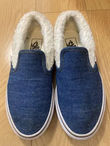 VANS 반스 데님 블루 보아 슬립온 스니커즈 23cm 여성용