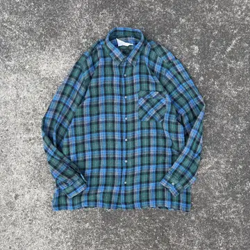 90s 체크 무늬 플란넬 셔츠