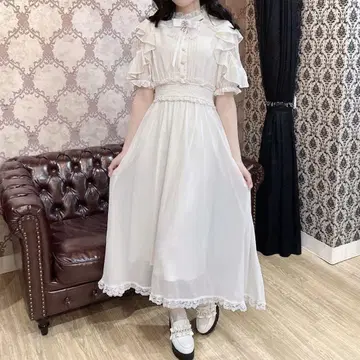 ROJITA 허리 셔링 시어 롱 원피스