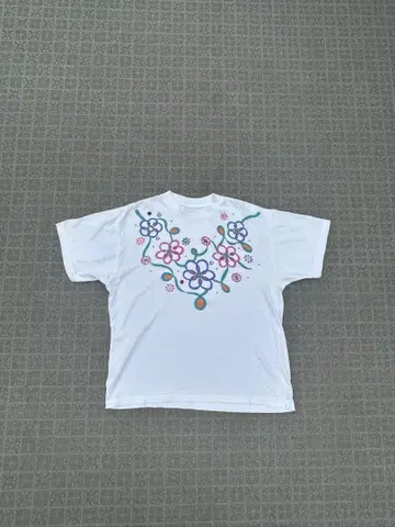 90s print T-shirt 미국제 박스 실루엣 티셔츠