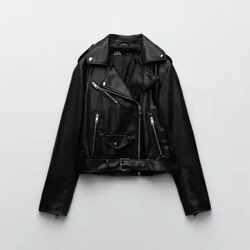 [새상품급] ZARA 인조 가죽 라이더 자켓 S