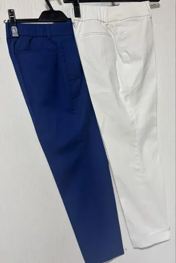 PLAST 스틱 팬츠 2개 세트 S 사이즈 네이비 & 화이트