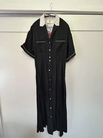 jouetie 셔츠 원피스 블랙 반팔