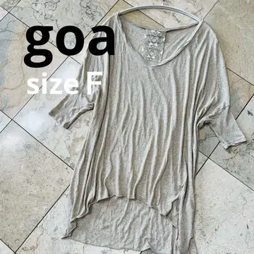 레어/goa V넥 반팔 튜닉/기믹/y2k