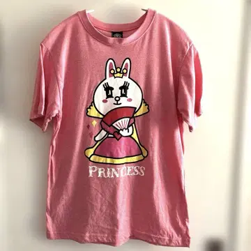 [새상품급] 프린세스 토끼 티셔츠 M 사이즈 핑크