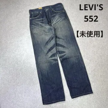 미사용 LEVI'S 552 워시 가공 스트레이트 데님 팬츠