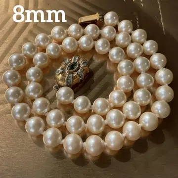 인공 펄 목걸이 8mm 진주 목걸이 결혼식 입학식 모조 펄