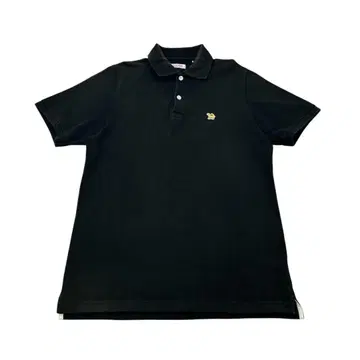 피케 셔츠 로고 자수 블랙 XL