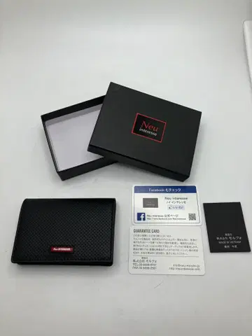 [새상품 미사용] Neu interesse 블랙 가죽 명함지갑