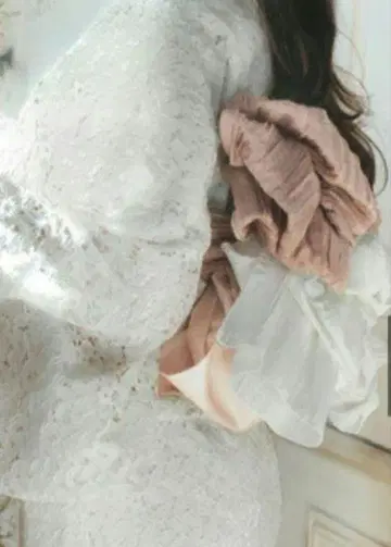 화이트 레이스 유카타 오비 세트