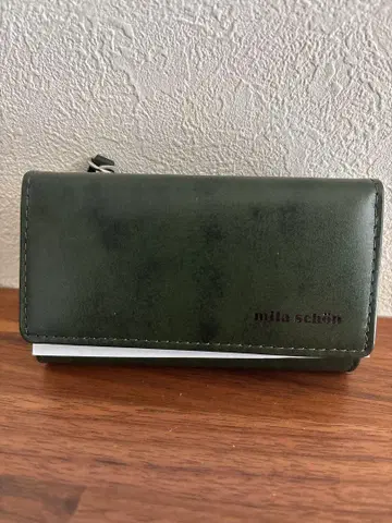 mila schon 그린 가죽 키케이스