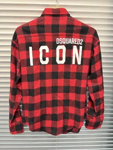 Dsquared2 ICON 체크 셔츠 남성용 38 이세탄 신주쿠