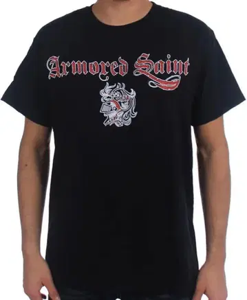 초레어 ARMORED SAINT 로고 티셔츠 메탈