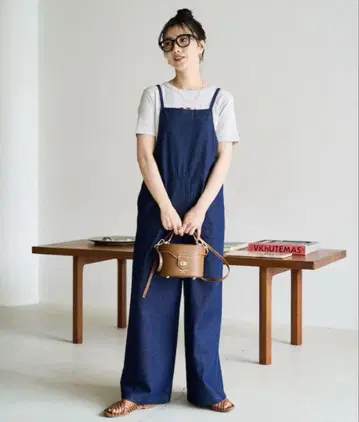 FREAK'S STORE 끈 데님 살로펫 네이비 S 사이즈