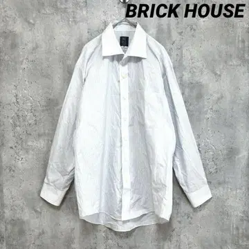 [ BRICK HOUSE ] 스트라이프 깔끔 와이셔츠 포멀 L 블루