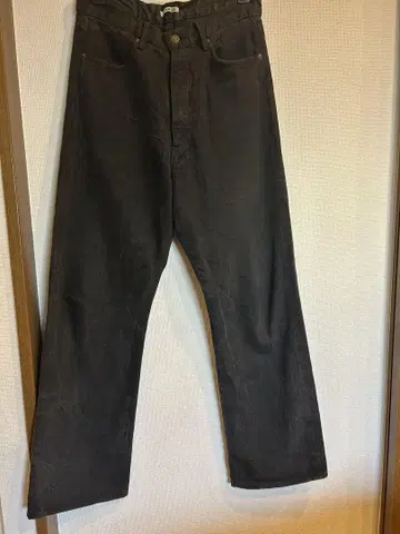 AURALEE SELVEDGE FADED LIGHT DENIM PANTS