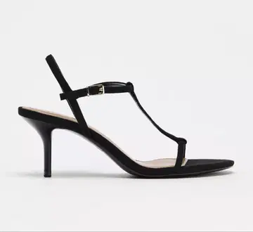새상품 ZARA 스트랩 하이힐 샌들 38 블랙