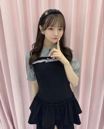 evelyn 에블린 도킹 티어드 OP 블랙