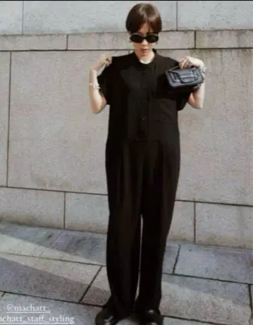 2024 SS 마채트 하프 슬리브 올인원 블랙