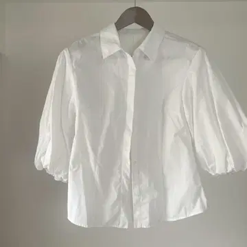STYLEMIXER 벌룬 슬리브 화이트 셔츠 프리 사이즈