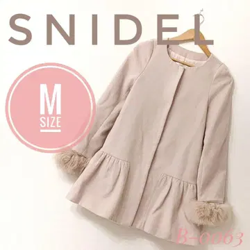 [새상품급] SNIDEL 스나이델 M 그레이 노카라 코트 A라인