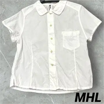 MHL 둥근 카라 코튼 반팔 셔츠 일본제