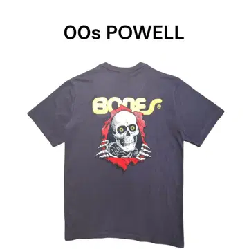 00s POWELL PERALTA 엿보기 리퍼 빅 프린트 T셔츠 파웰