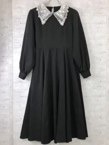 레트로 클래시컬 구제 의류 빅 칼라 엘레강트 레이스 옷깃 블라우스 원피스