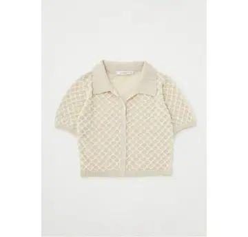 MOUSSY 마우지 OPENWORK KNIT 폴로