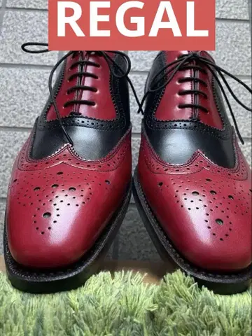 REGAL 가죽 신발(빨간색 x 블랙)