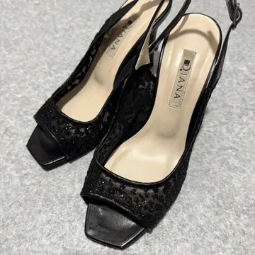 Diana 블랙 슬링백 샌들 23.5cm
