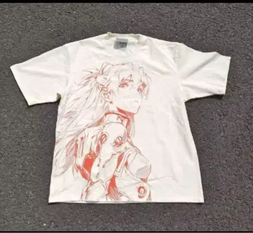 에반게리온 아스카 T셔츠 size 2XL 화이트 미사용