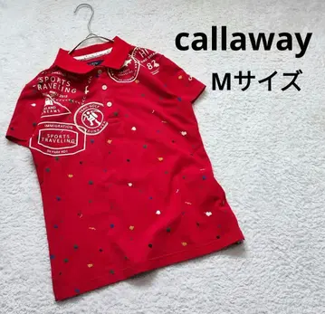 callaway 캘러웨이 반팔 골프웨어 피케 셔츠 M 사이즈 빨간색