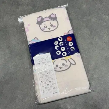 [미사용 새상품] 치이카와 타월 손수건 리본