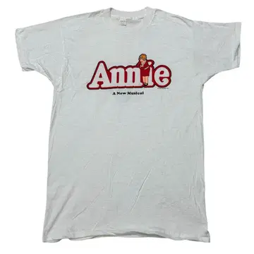 빈티지 USA 데드스탁 70s Annie T셔츠 스며듦