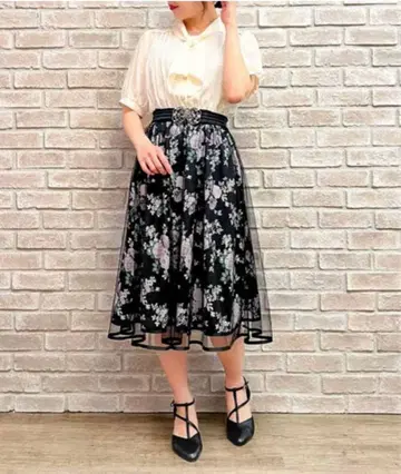 axes femme 리본 포함 레이어드 원피스