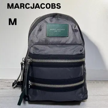 [ MARC JACOBS ] 나일론 바이커 미디엄 백팩 / 그레이