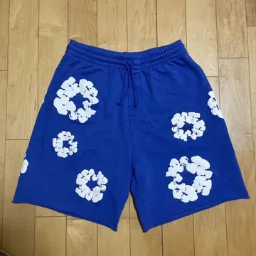 DENIM TEARS 블루 플라워 숏팬츠 M