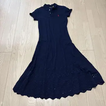 Ralph Lauren 네이비 자수 폴로 드레스
