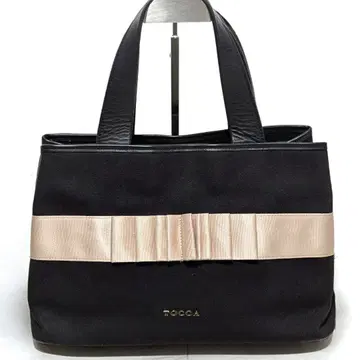 [ 고급 리본 디자인 ] TOCCA 토카 토트백 블랙 x 핑크