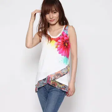 desigual 데시구알 탱크탑 꽃무늬 S