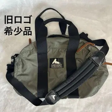 레어 희귀 구 로고 GREGORY 보스턴 백 올리브 그린