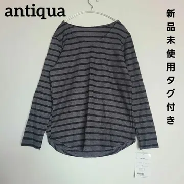 [ 택 포함 미사용 새상품 ] 안티카 라거 보더 롱 티셔츠