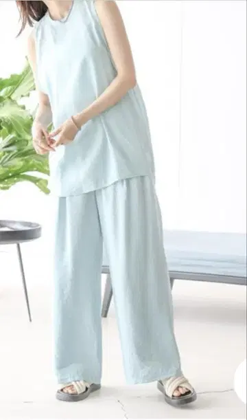 신품 LEPSIM 2턱 스트레이트 와이드 팬츠
