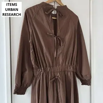 ITEMS URBAN RESEARCH 블라우스 원피스 장팔 소매 리본