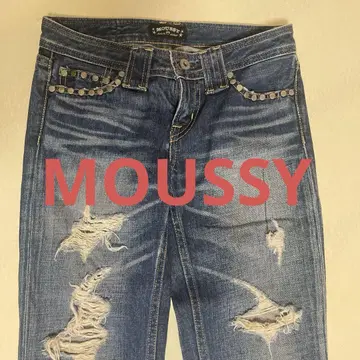 MOUSSY 손상 가공 부츠 컷 데님