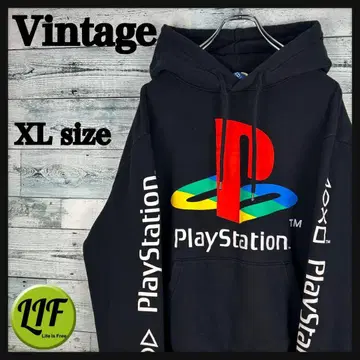 플레이스테이션 프린트 로고 스웨트 파커 블랙 XL 4935