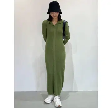 LAGUNAMOON 컬러 넥 타이트 니트 원피스